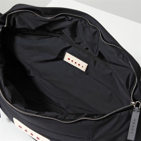 Marni Logo Oversized Belt Bag, Sort
